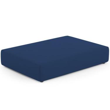 Imagem de Puff Pet Cama Estofada Para Cachorro Marley L02 Suede Azul Marinho - I