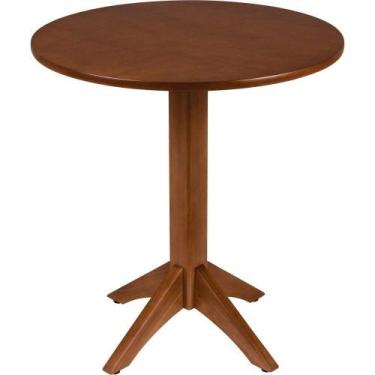 Imagem de Mesa Madeira Tramontina London 2 Lugares 70cm Tauarí Amêndoa Redonda T