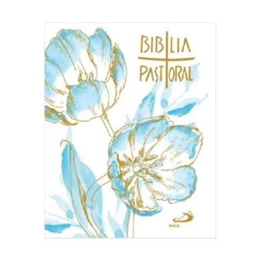 Imagem de Biblia Pastoral Bolso Floral Azul - Paulus