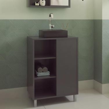 Imagem de Gabinete para Banheiro 60cm 1 Porta de Correr Julia