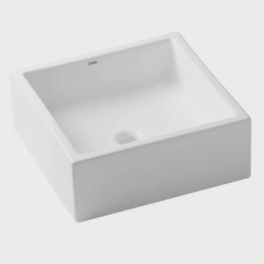 Imagem de Kit 3 Cubas de Apoio 35x35cm sem Mesa Basic Q5 Celite Branco