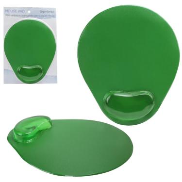 Imagem de Mouse pad Verde Ergonômico com apoio de Pulso em gel Verde Confort