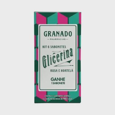 Imagem de Kit sabonetes em barra granado glicerina rosa E hortelã 6 unidades - 90G cada