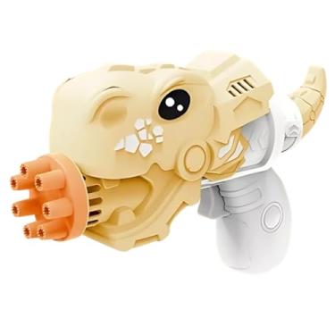 Imagem de Pistola Automática de Bolhas de Sabão, Dinossauro, Brinquedo Infantil, Amarelo