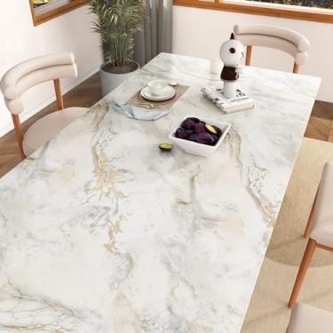 Imagem de Wallercity Papel de contato de mármore brilhante bege/dourado para bancadas, papel de parede de mármore para banheiro, cozinha, vinil, impermeável, papel de parede de granito brilhante para gabinete