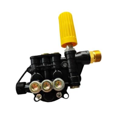 Imagem de Generic Cabeça de bomba de máquina de lavar carros, bomba de arruela automotiva, alta pressão, fácil de instalar, peças de reposição para pisos do pátio, Preto