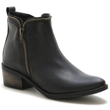 Imagem de Bota Botinha Feminina Beauty Cano Curto Ziper - Franboots, Preto, 36