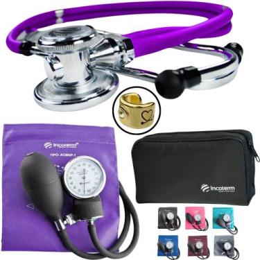Imagem de Kit Aparelho Pressao Esfigmo Aneroide Estetoscopio Rappaport - Love Sa