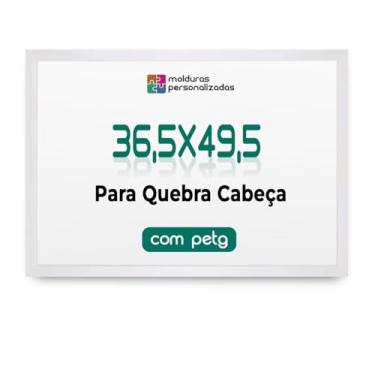 Imagem de Moldura 36,5x49,5 para Quebra Cabeça Grow Puzzle 500 Peças com Proteção Petg (Branco)