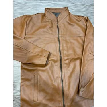 Imagem de Jaqueta De Couro 100% Legitimo Masculina Premium Leather Gola Padre - 