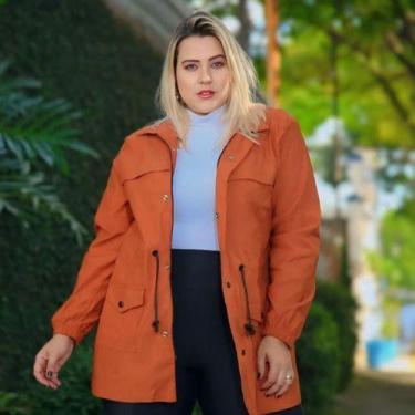 Imagem de Jaqueta Parka Feminina Com Bolsos Modelo Grande Plus Size - Bucci Bout