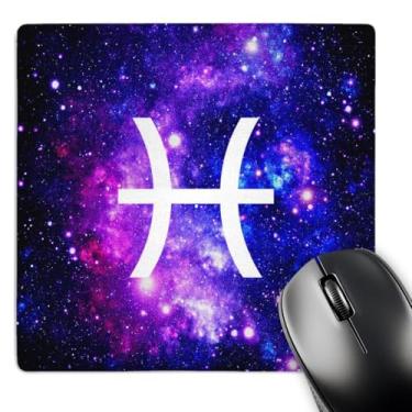Imagem de 3dRose Placa de estrela de glifo de peixes - símbolo do horóscopo - mouse pad, 20 x 20 cm (mp_202171_1)