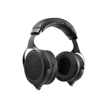 Imagem de Fone de ouvido planar Monolith M1570 sobre a orelha aberto nas costas - com pelúcia, faixa de cabeça acolchoada, almofadas removíveis, baixa distorção para estúdio, preto