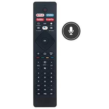 Imagem de NH800UP URMT47CND0 RF402A-V14 Suporte de substituição de controle remoto por voz para Philips Android TV 5704 Series 5604 Series 5504 Series com botão Netflix Vudu YouTube Google Play