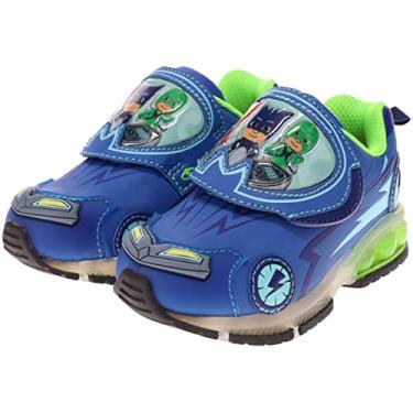 Imagem de PJ Masks Sapatos infantis iluminados, tênis atlético com alça de velcro, Carro gato, 7 Toddler