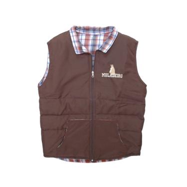 Imagem de Colete Muladeiro Marrom Dupla Face Bordado