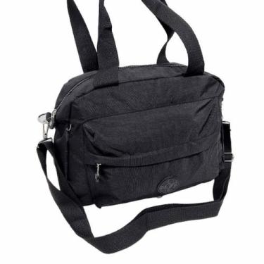 Imagem de Bolsa Transversal Nylon 3 Divisorias Com Alça de Mão Grande - NoBrand,