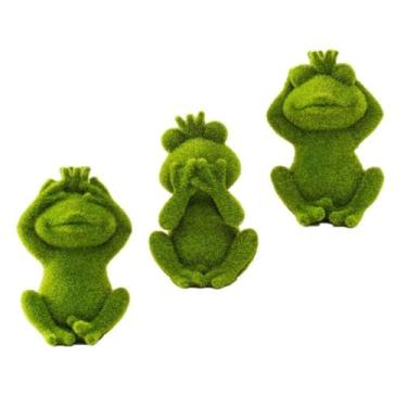 Imagem de IEUDNS Estátua de Sapo Furry Flocked, escultura de jardim, presente engraçado, inaugurado, estatueta de resina, ornamento de quintal