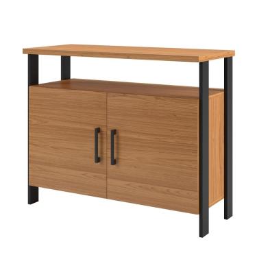 Imagem de Balcão Escritório Sala Evidence 2 Portas D3 Freijó Preto