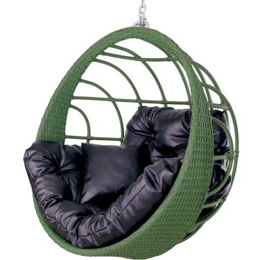 Imagem de Balanço Ninho Suspenso Hungria Verde E Courino Náutico Preto