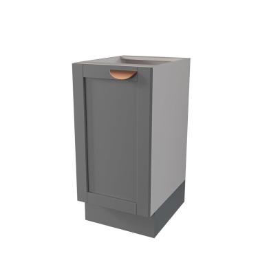 Imagem de Balcão 1 Porta 40Cm Sem Tampo Arizona Branco/Cinza