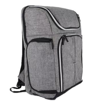 Imagem de Mochila para laptop, com isolamento térmico, à prova de vazamento, grande capacidade, bolsa térmica para bebidas, lancheira, acampamento, viagem, piquenique, caminhadas, para homens e mulheres, Cinza