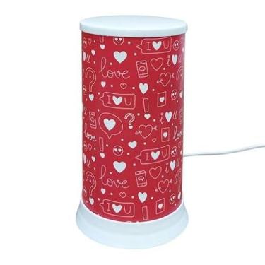 Imagem de Luminária de Mesa Hug I Love You All Red