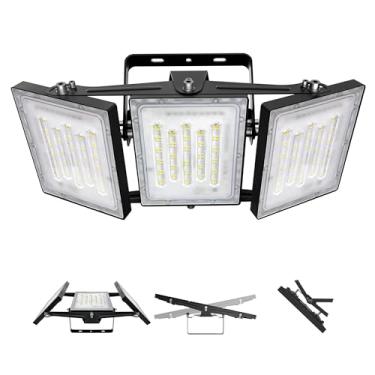 Imagem de STASUN Holofote Led Para Áreas Externas, 300 W, 30000 Lm, 3000 K, Branco Quente, À Prova D'Água Ip66, Iluminação Estacionamento Comercial, 3 Cabeças Quintal, Rua, Estádio, Casa, Holofote, Luzes De S