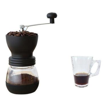 Imagem de Moedor De Café Manual Com Reservatório Em Vidro E Manivela - Abelhuda 