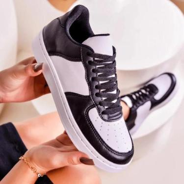 Imagem de Tenis Feminino Casual Unissex Branco 34 Ao 43 Macio Confortável Branco