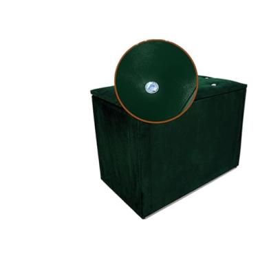 Imagem de Baú Decorativo para Quarto e Closet – Organizador de Sapatos e Penteadeira(Verde Botão)