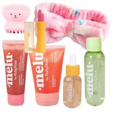 Imagem de Kit Skincare Hidratante Pêssego Melu by Ruby Rose Cuidado Facial Sabonete Tônico Sérum