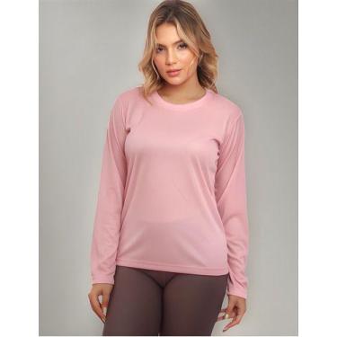 Imagem de Camisa Feminina Camiseta Térmica Proteção Solar Uv Dry Fit - MC Digita