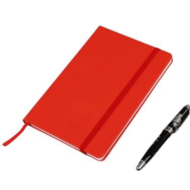 Imagem de Caderno Capa Dura - Estudantes Couro Pu, Vermelho