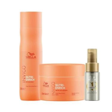 Imagem de Wella Nutri-Enrich Sh 250ml + Masc 150ml + Oleo Light 30ml - Wella pro