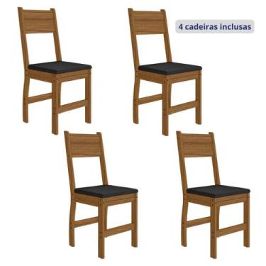 Imagem de Kit 4 Cadeiras de Jantar MDF Milano - Poliman Móveis