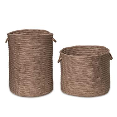 Imagem de Colonial Mills Conjunto de 2 cestos trançados Clean & Dirty Trançados, 43 x 43 x 55 cm, 48 x 48 x 38 cm, caju 2 unidades