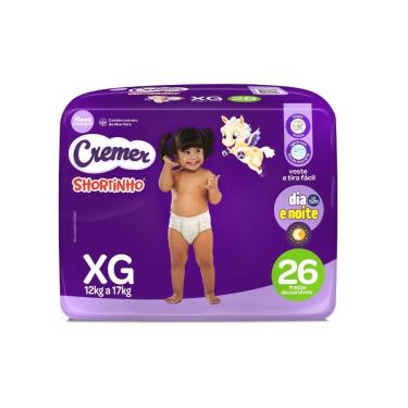 Imagem de Fralda Shortinho Cremer Dia e Noite Tamanho XG 26 Fraldas
