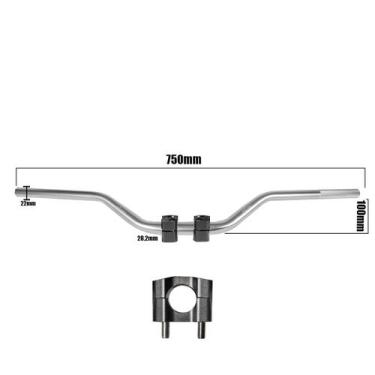 Imagem de Guidão Esportivo 28mm Twins - Off Racer, Prata