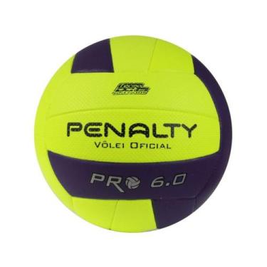 Imagem de Bola volei penalty 6.0 pro x amarela e roxa