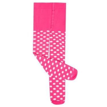 Imagem de Meia-Calça Poá Lobinha Lupo 13502-015 Rosa Fruti, Branco, RN