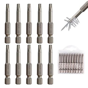 Imagem de Opcloud Conjunto de pontas de chave de fenda de impacto T25, 10 peças 2 "S2 aço magnético #25 Torx pontas Power Driver Bit Set com estojo organizador
