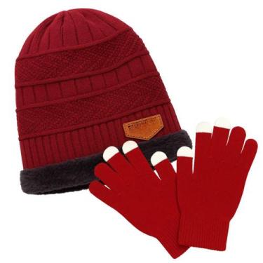 Imagem de Kit Inverno Masculino Touca Térmica e Luvas Touchscreen - Estilo, Conf