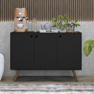 Imagem de Aparador Buffet Cantinho do café Luxo 3 Portas Sala Cozinha Móveis Bon