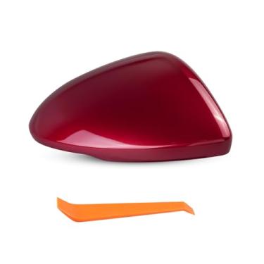 Imagem de Tampa do espelho do lado direito do passageiro adequado para Chevrolet Cruze 2017 2018 2019, capa de espelho retrovisor de carro guarnição vermelha