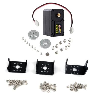 Imagem de DIYmall STS3215 12V 30KG Magnetic Encoder Servo Metal Gear Dual Axis TTL Serial Bus Servo 360 Degree + Metal Bracket for Robotic Arm Smart Robot