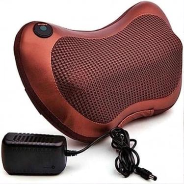 Imagem de Massageador Elétrico Shiatsu para Pescoço e Lombar, Almofada de Massagem com Aquecimento, Adaptador para Casa e Carro