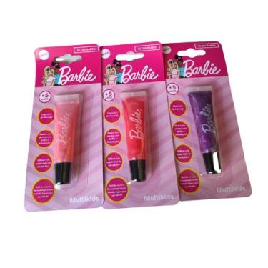 Imagem de Gloss Barbie Protetor Labial Kit 3 Unidades Hidratante - MULTI KIDS
