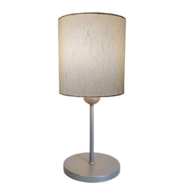 Imagem de Abajur Cabeceira Para Quarto Cilíndrico Vivare Md-2010 Cúpula em Tecido - Bivolt