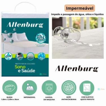 Imagem de Protetor de Colchão Queen Impermeável Altenburg Sono e Saúde 160x200x3